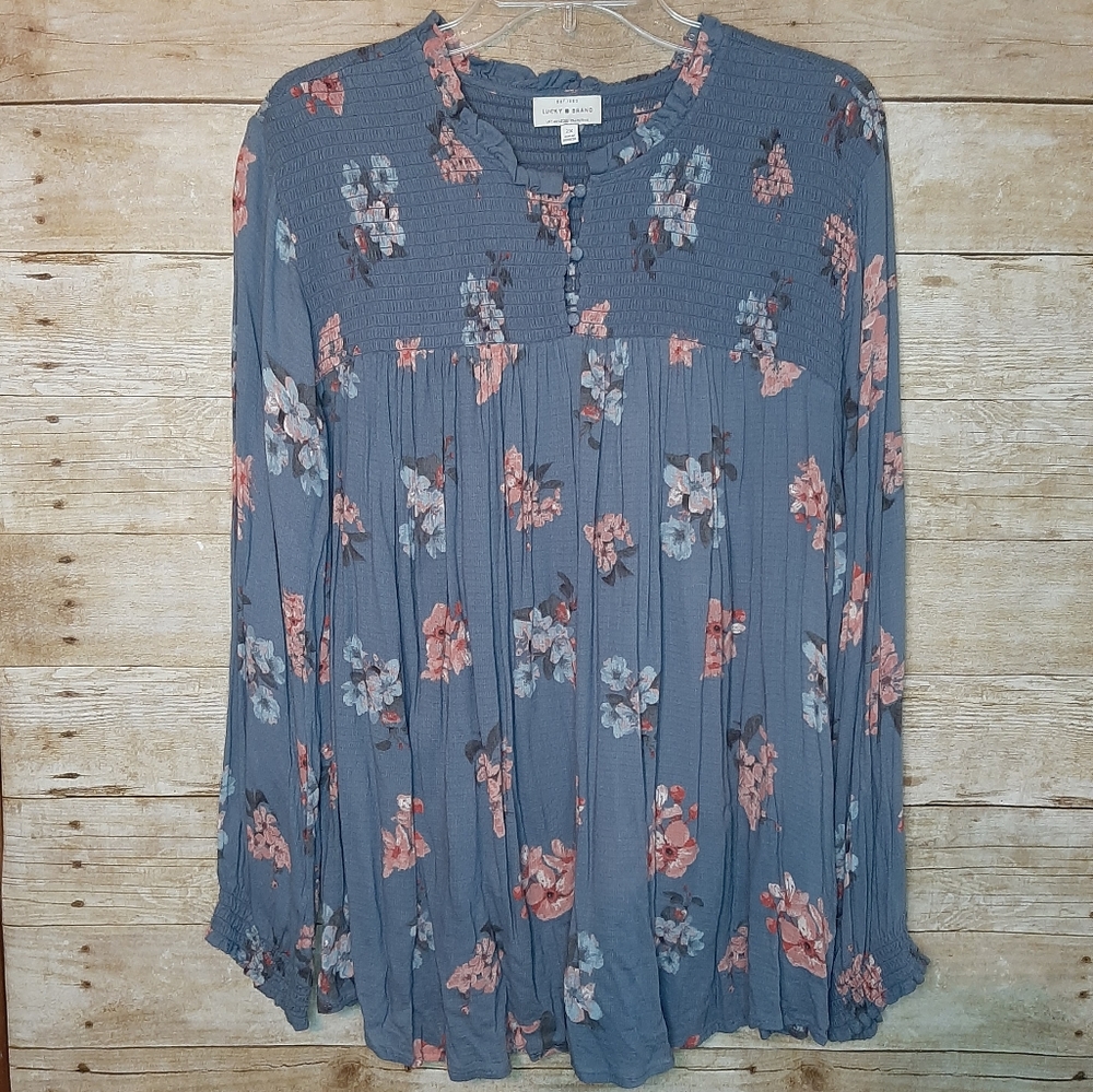 Lucky Brand Floral Blouse, 2X
